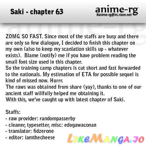 Saki - Manga chapter 63 - page 16