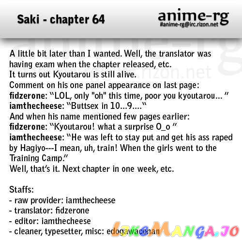 Saki - Manga chapter 64 - page 1