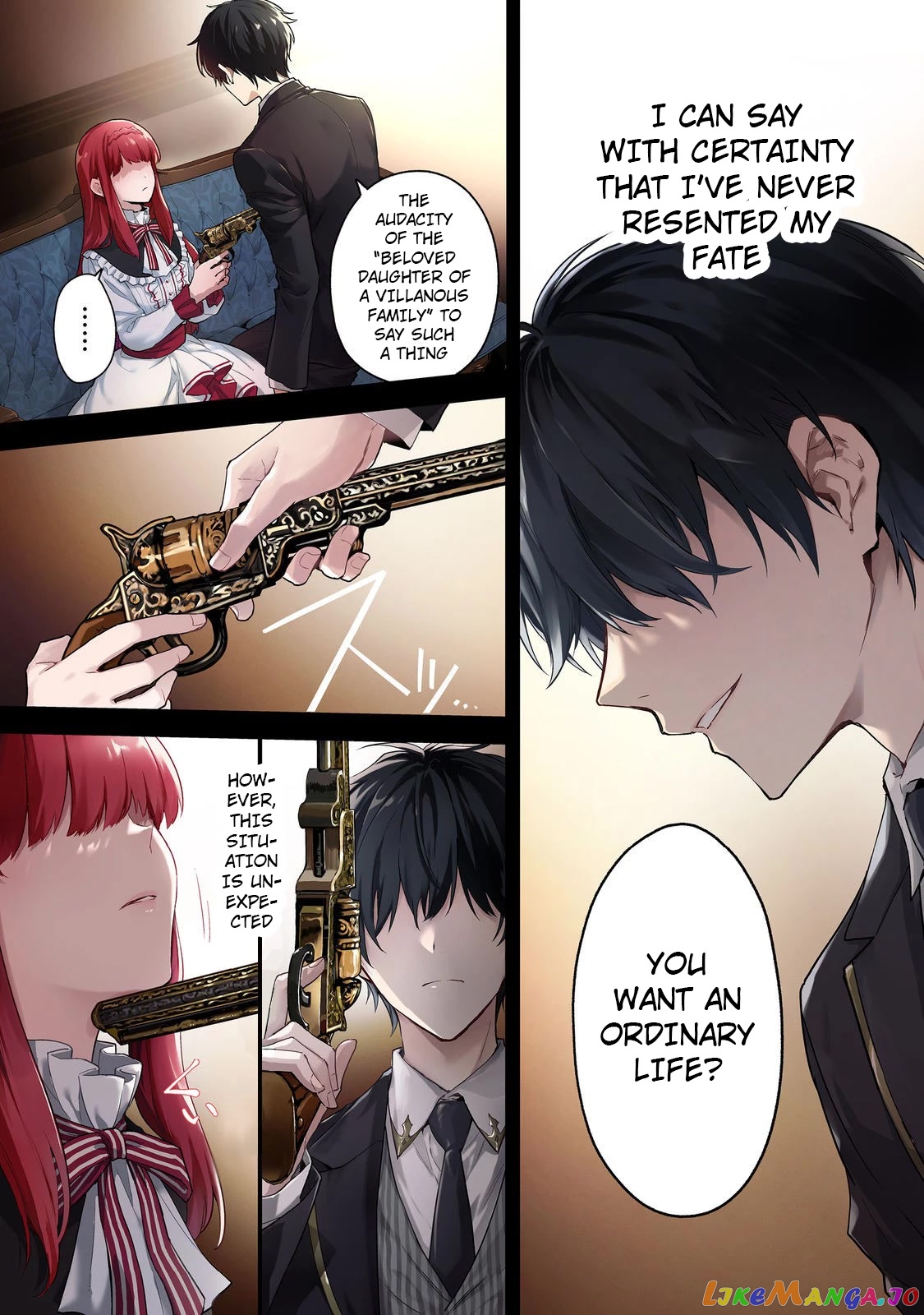 Akumana Akutou Ikka no Mana Musume, Tensei Saki mo Otome Game no Gokudou Reijou deshita chapter 1 - page 1
