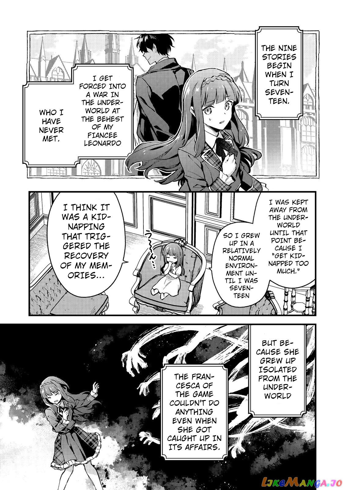 Akumana Akutou Ikka no Mana Musume, Tensei Saki mo Otome Game no Gokudou Reijou deshita chapter 1 - page 36