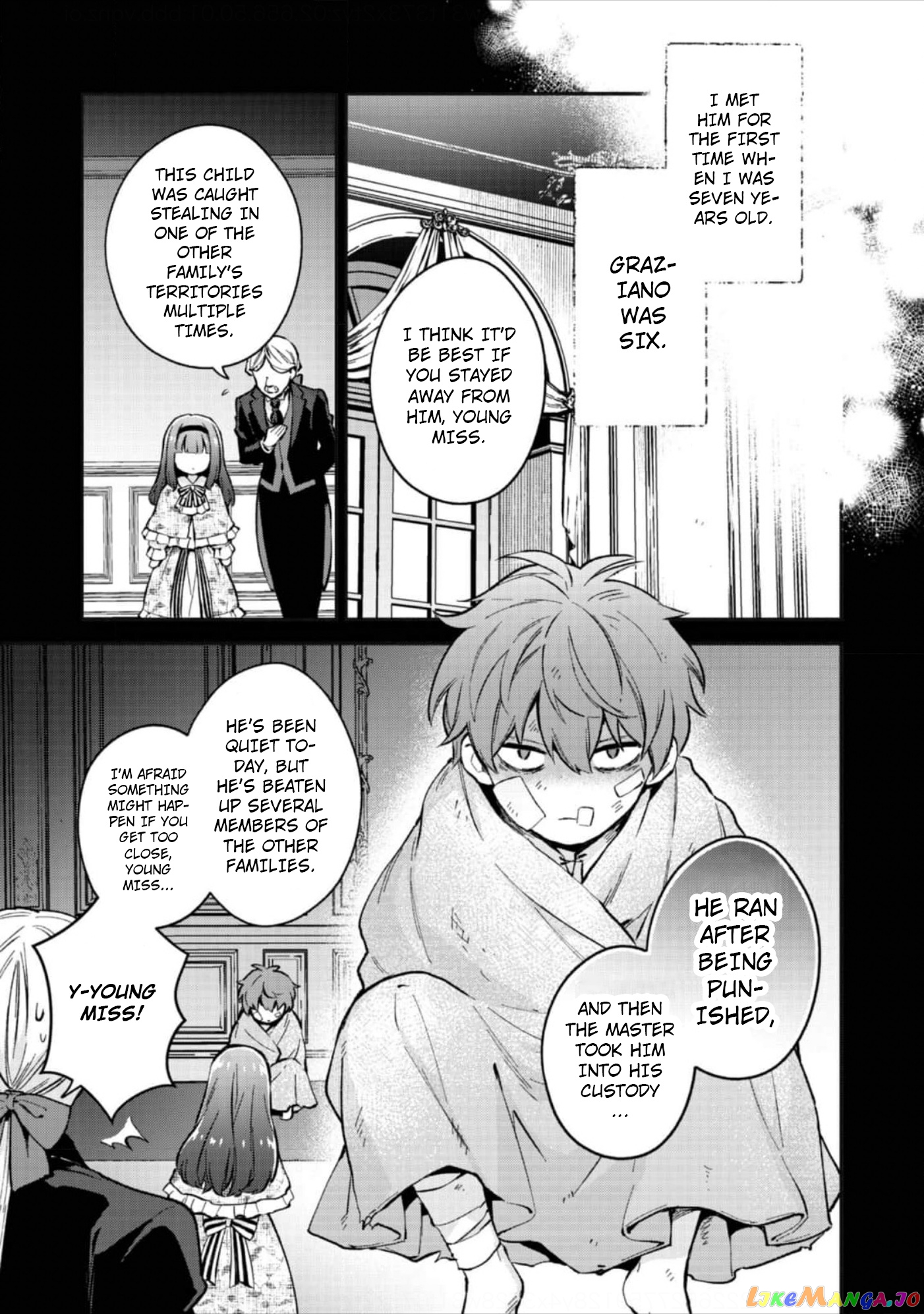 Akumana Akutou Ikka no Mana Musume, Tensei Saki mo Otome Game no Gokudou Reijou deshita chapter 4 - page 8