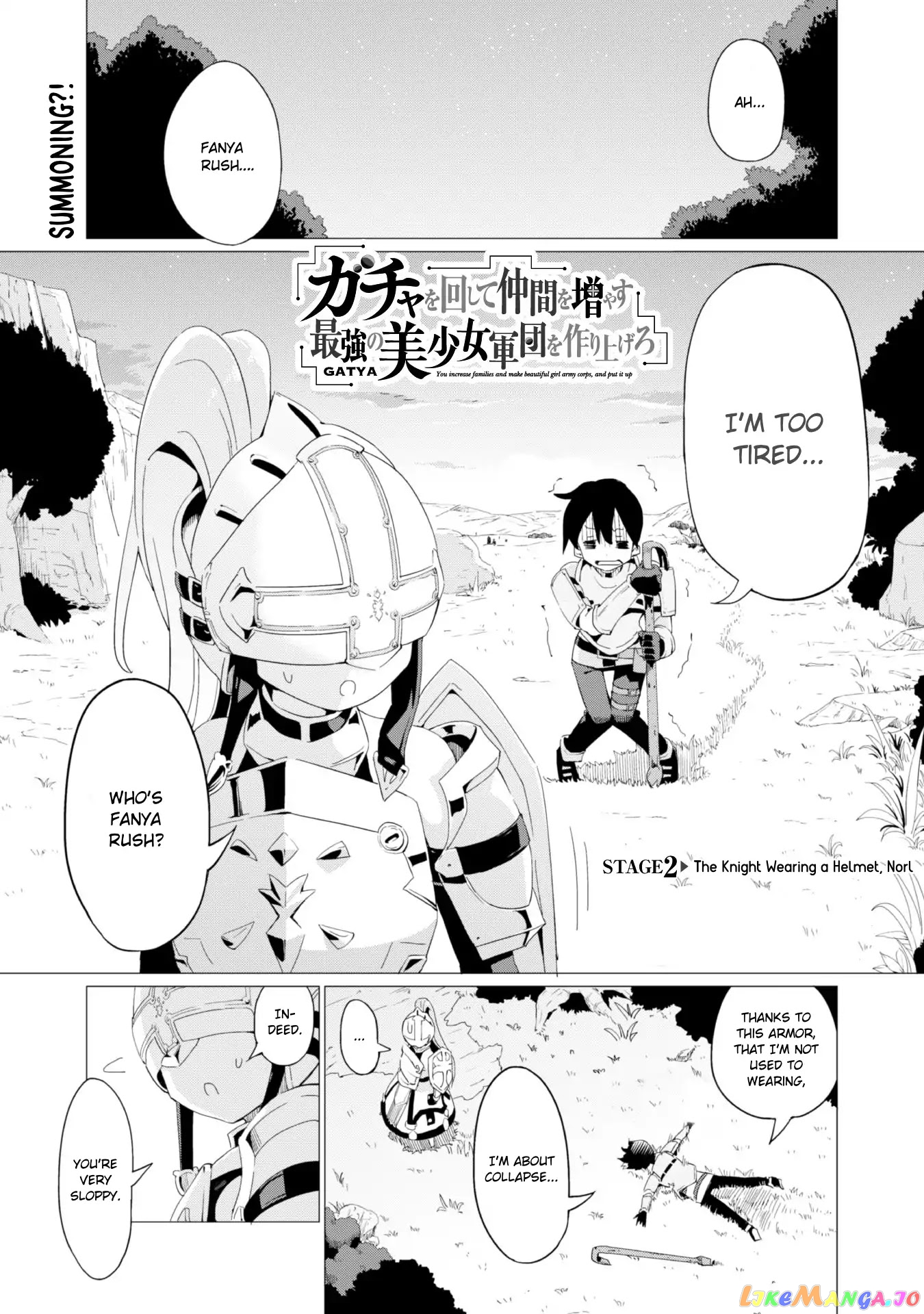 Gacha Wo Mawashite Nakama Wo Fuyasu Saikyou No Bishoujo Gundan Wo Tsukuriagero chapter 2 - page 1