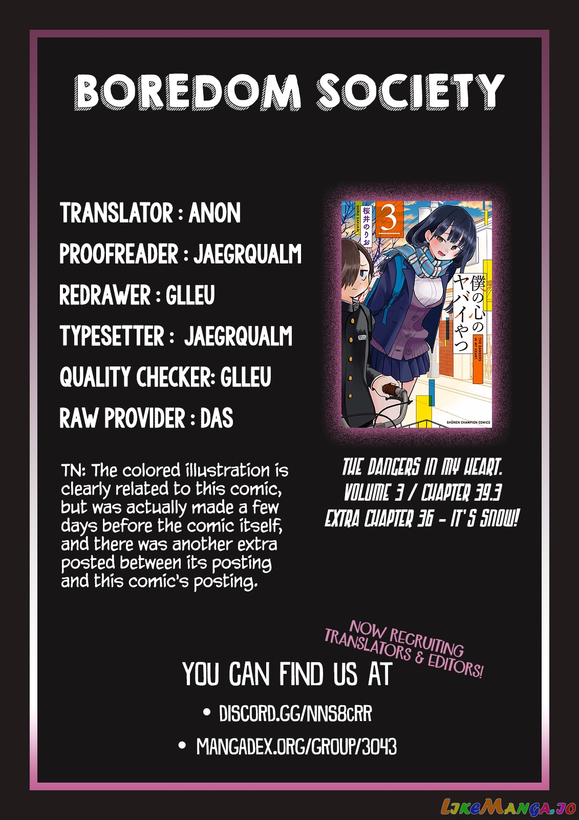 Boku no Kokoro no Yabai yatsu chapter 39.3 - page 4