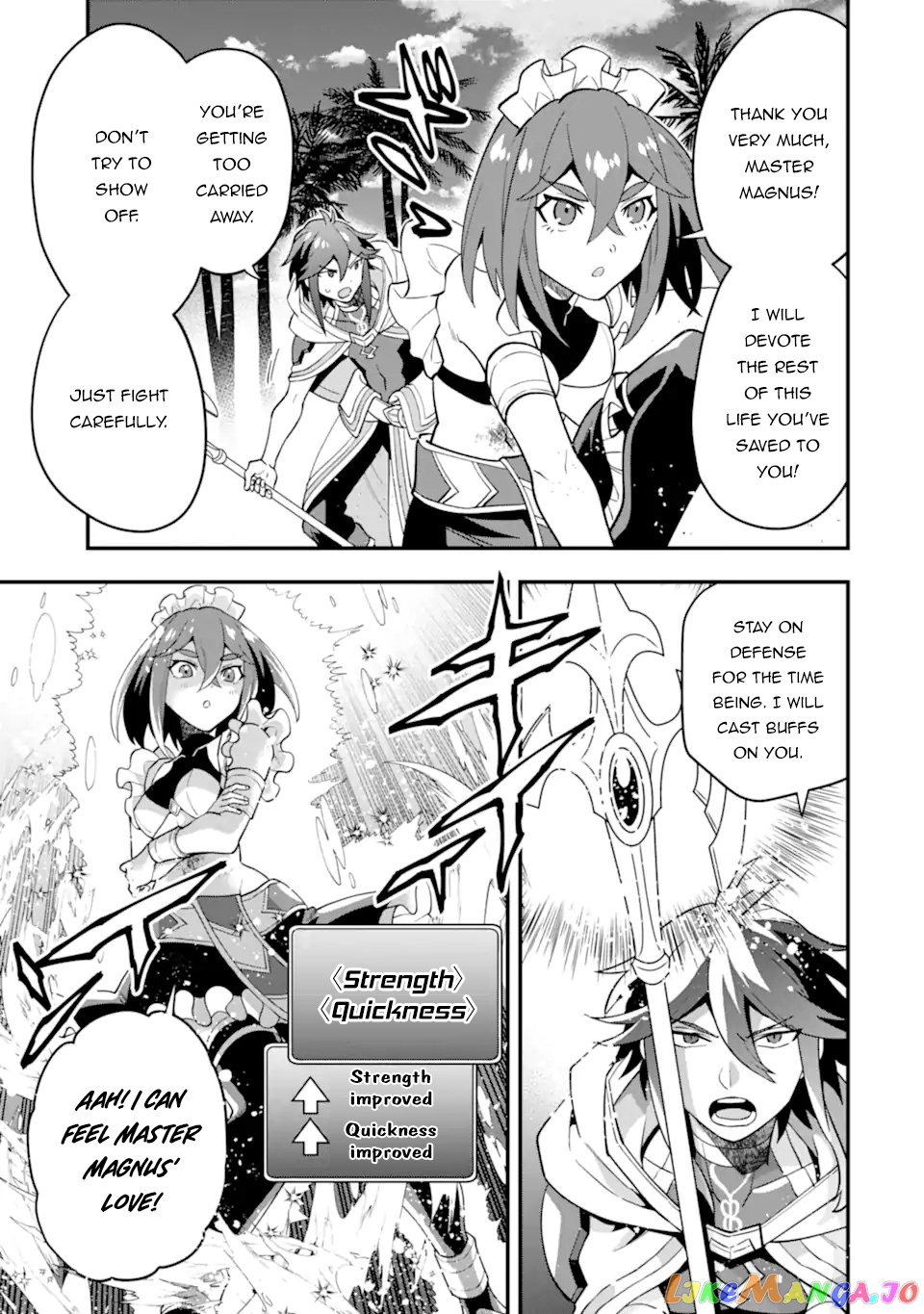 Kouryakuhon o Kushi Suru Saikyou no Mahoutsukai ~< Meirei sa Sero > to wa Iwa Senai Oreryuu Mao Tobatsu Saizen Ruuto ~ chapter 38.2 - page 11