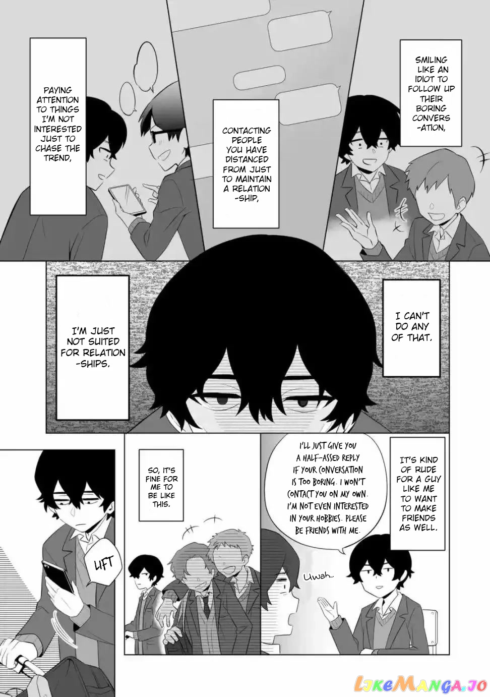 Please Leave Me Alone (For Some Reason, She Wants to Change a Lone Wolf's Helpless High School Life.) chapter 1 - page 11