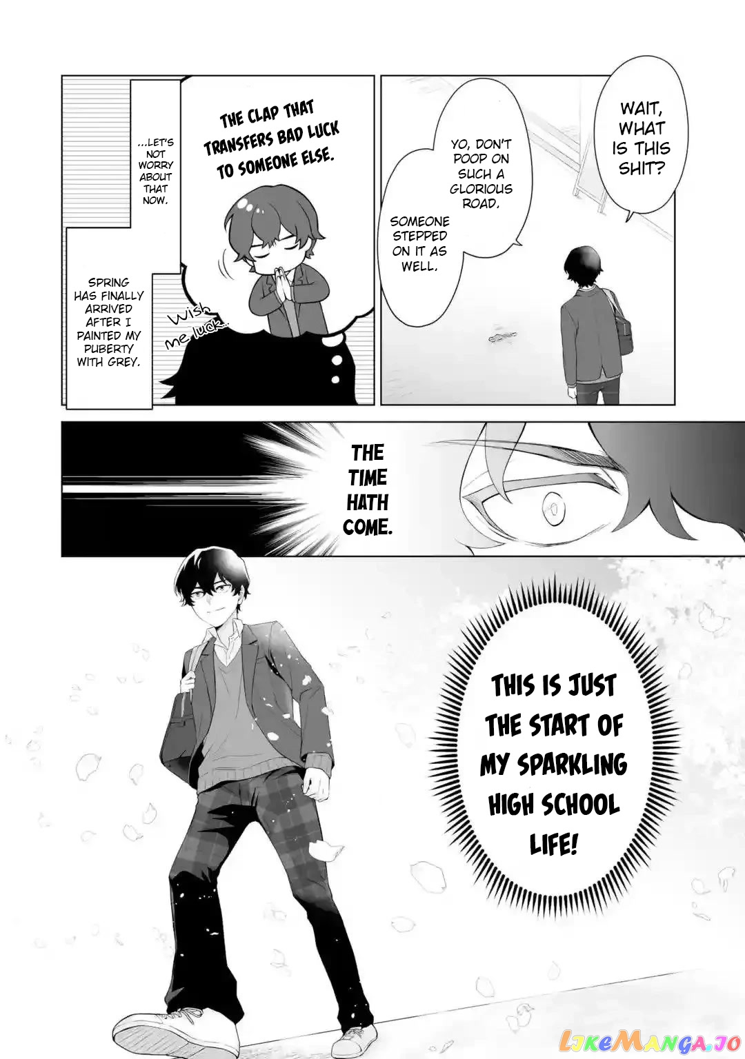 Please Leave Me Alone (For Some Reason, She Wants to Change a Lone Wolf's Helpless High School Life.) chapter 1 - page 4