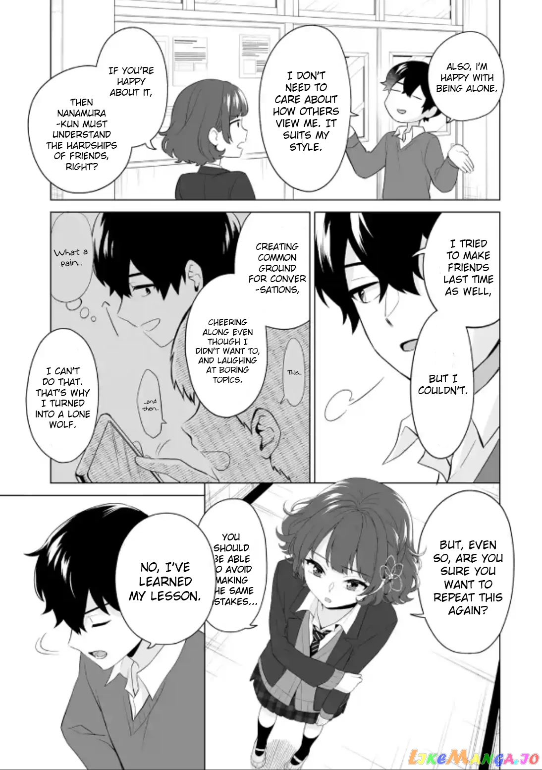 Please Leave Me Alone (For Some Reason, She Wants to Change a Lone Wolf's Helpless High School Life.) chapter 3 - page 13