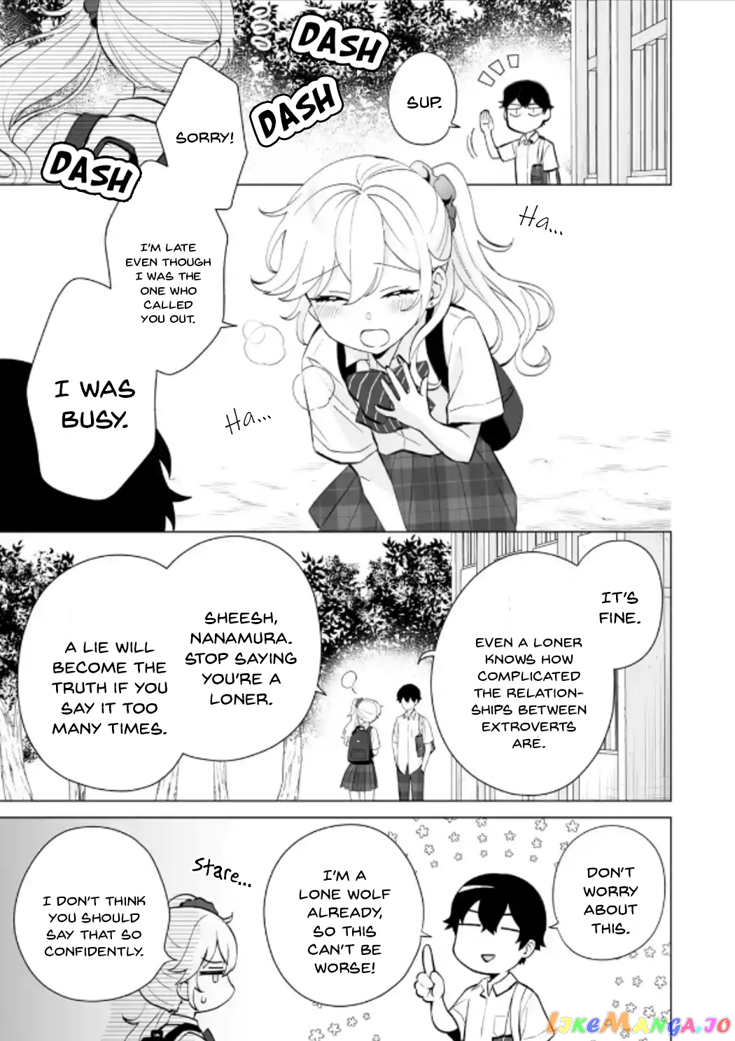 Please Leave Me Alone (For Some Reason, She Wants to Change a Lone Wolf's Helpless High School Life.) chapter 12 - page 3