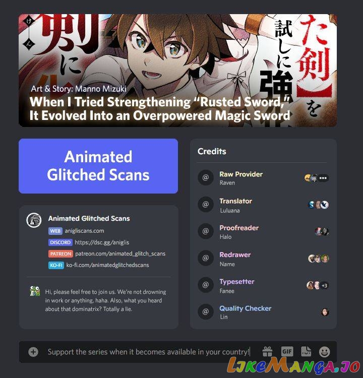 When I Tried Strengthening 【Rusted Sword】, It Evolved Into An Overpowered Magic Sword chapter 11 - page 1