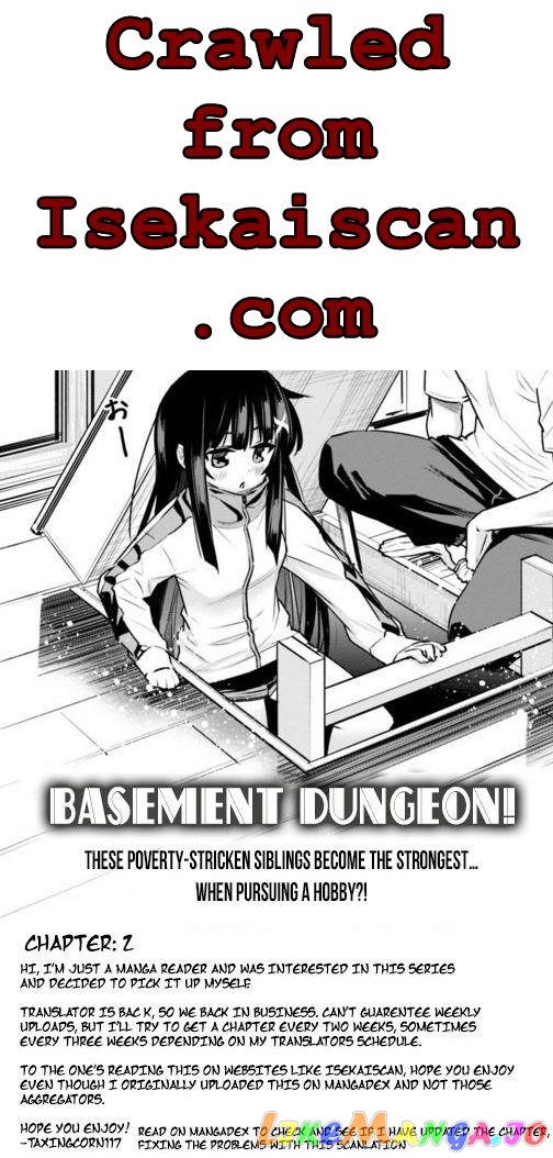 Chikashitsu Dungeon Binbou Kyoudai Wa Goraku Wo Motomete Saikyou E chapter 2 - page 1