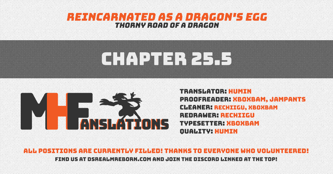 Reincarnated as a Dragon's Egg - Thorny Road of a Dragon chapter 25.5 - page 1