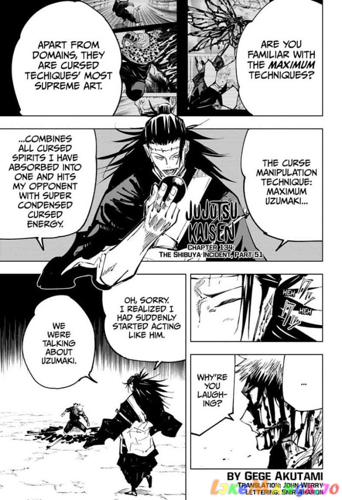 Jujutsu Kaisen chapter 134 - page 1