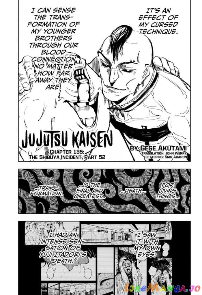 Jujutsu Kaisen chapter 135 - page 1
