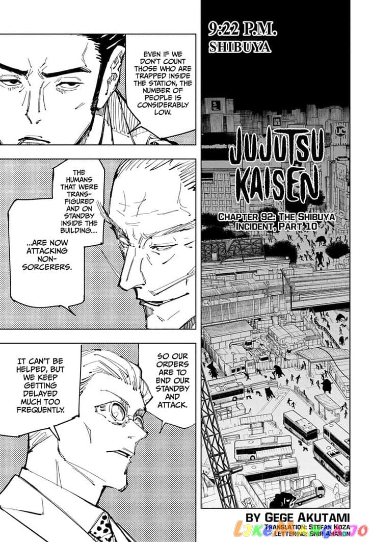 Jujutsu Kaisen chapter 92 - page 1