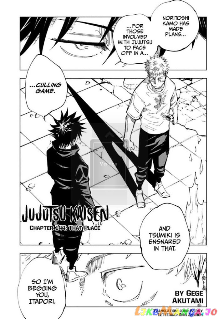 Jujutsu Kaisen chapter 144 - page 1