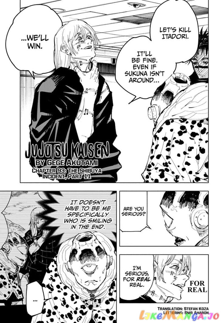 Jujutsu Kaisen chapter 93 - page 1
