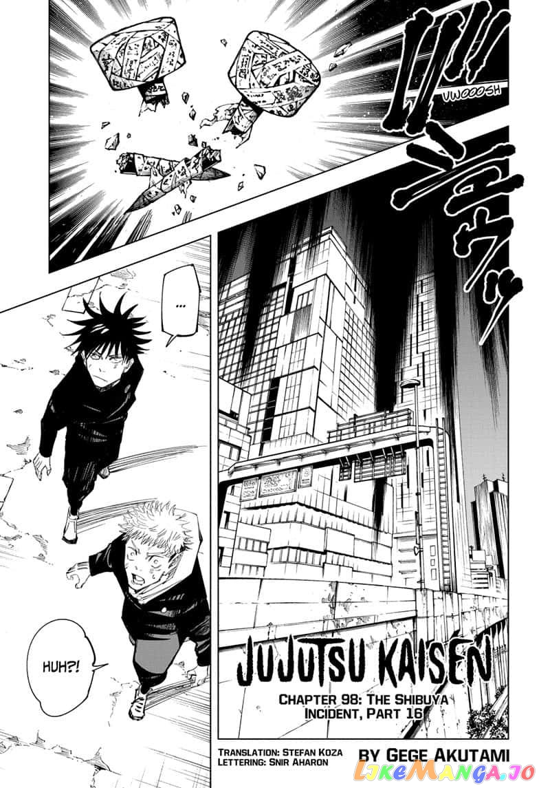 Jujutsu Kaisen chapter 98 - page 1