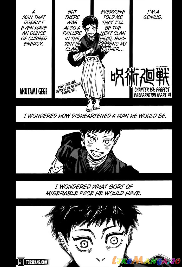 Jujutsu Kaisen chapter 151 - page 1