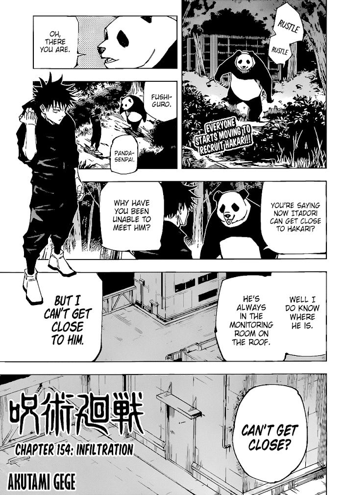 Jujutsu Kaisen chapter 154 - page 1