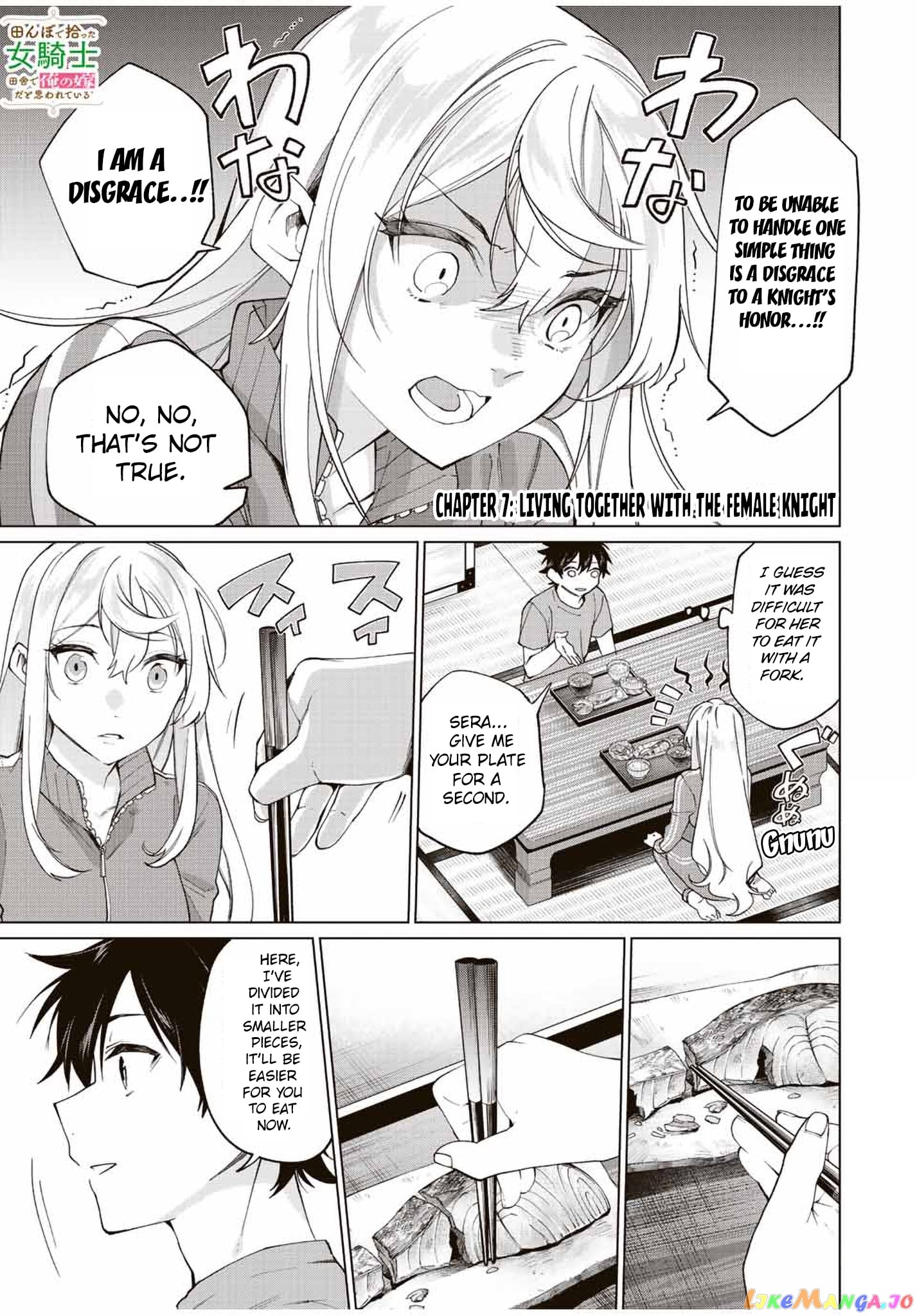 All My Neighbors are Convinced the Female Knight from My Rice Field Is My Wife chapter 7 - page 1