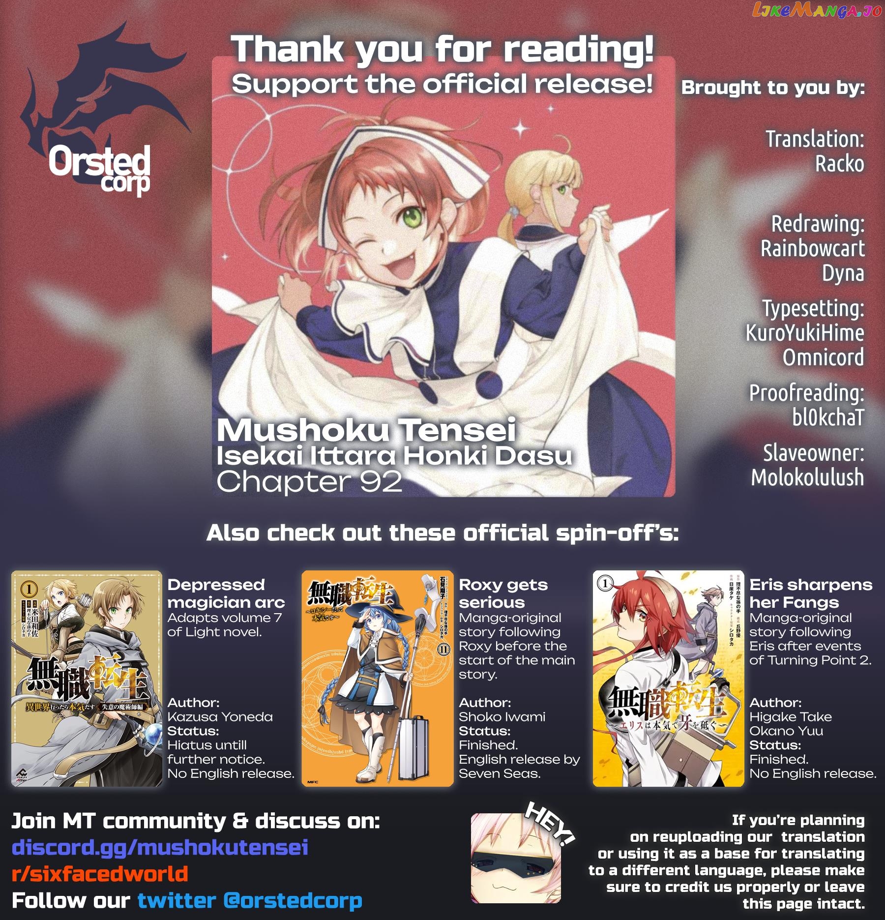 Mushoku Tensei – Isekai Ittara Honki Dasu chapter 92 - page 1