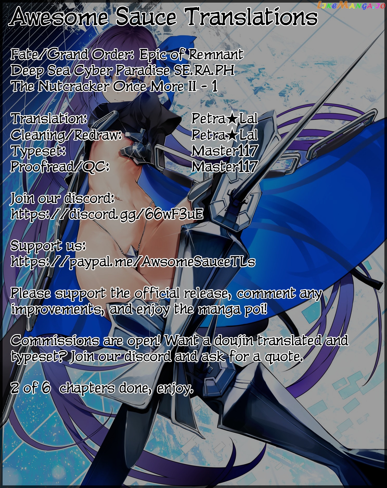 Fate/Grand Order -Epic of Remnant- Deep Sea Cyber-Paradise SE.RA.PH chapter 15.1 - page 1