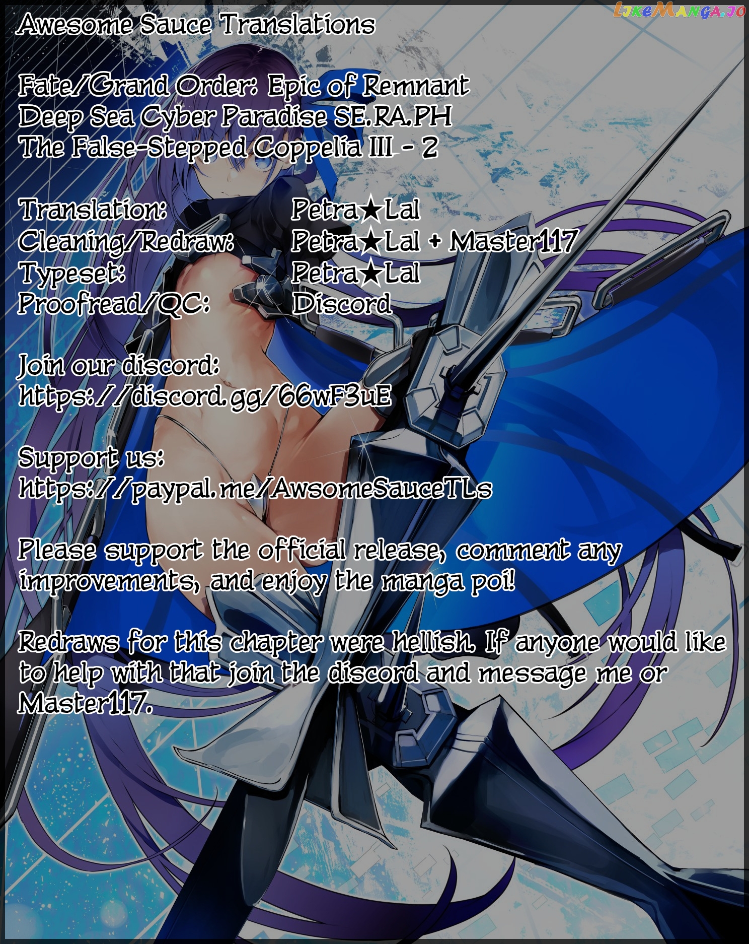 Fate/Grand Order -Epic of Remnant- Deep Sea Cyber-Paradise SE.RA.PH chapter 10.2 - page 1