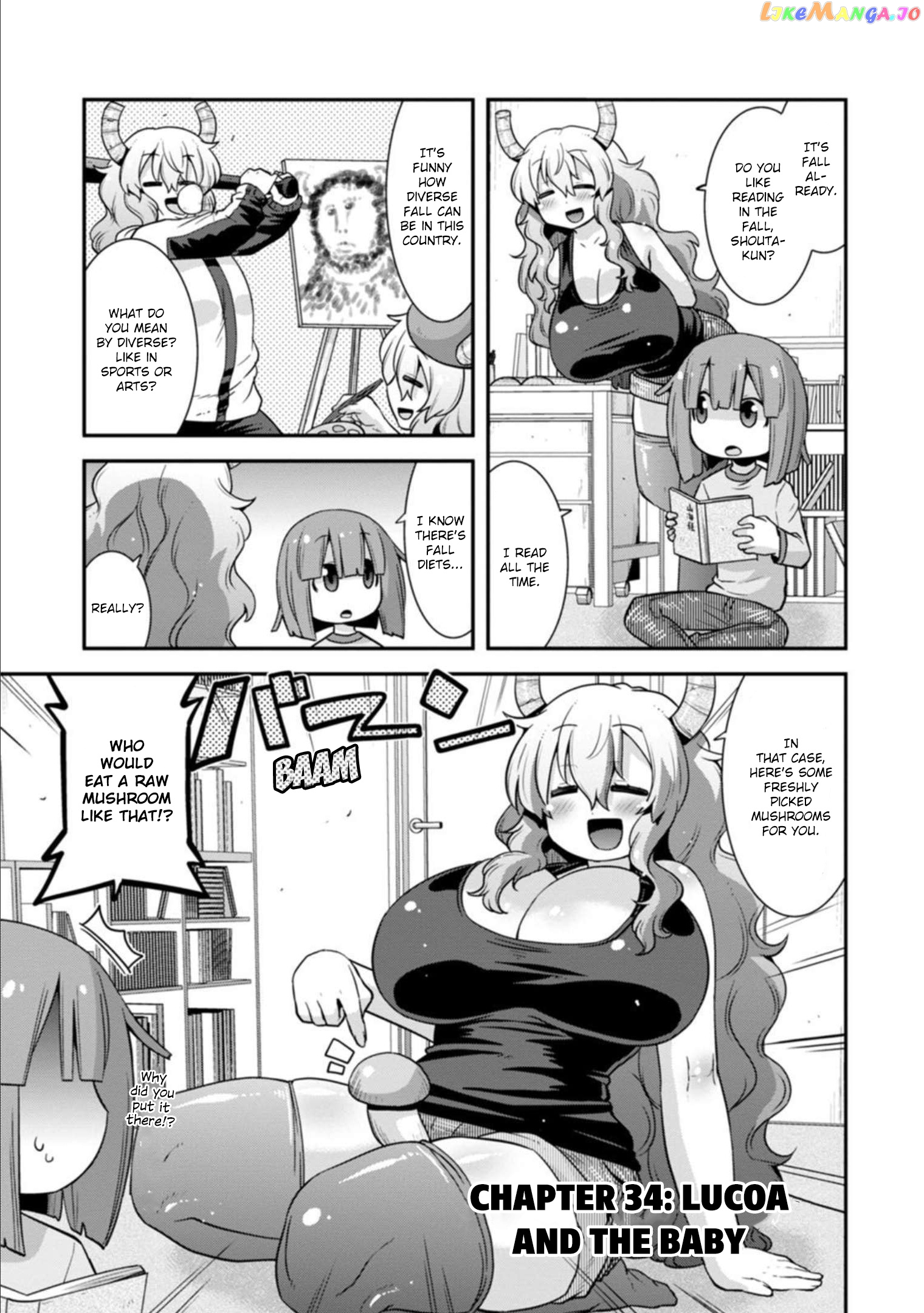 Miss Kobayashi's Dragon Maid: Lucoa is my xx chapter 34 - page 1