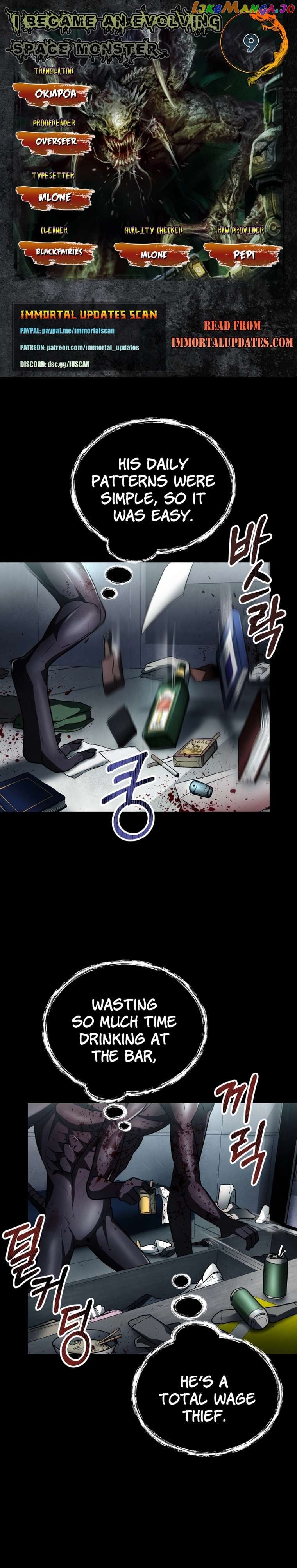 I Became an Evolving Space Monster Chapter 9 - page 1