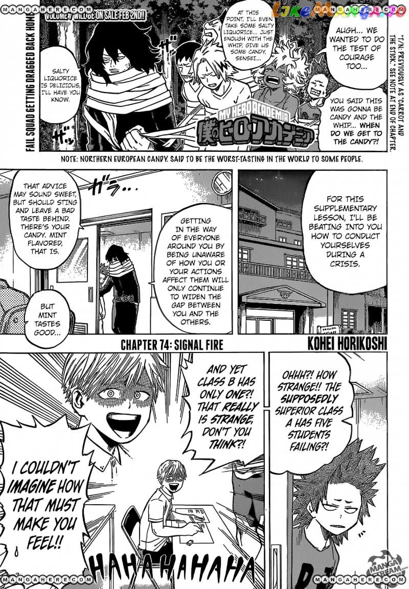Boku No Hero Academia chapter 74 - page 1