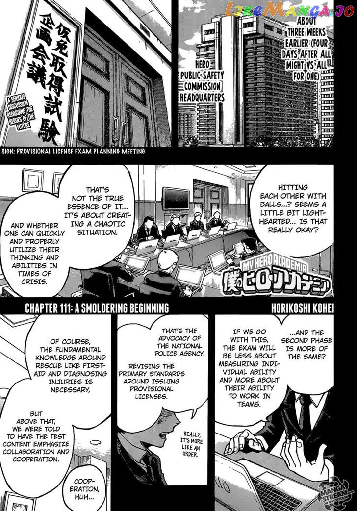 Boku No Hero Academia chapter 111 - page 1