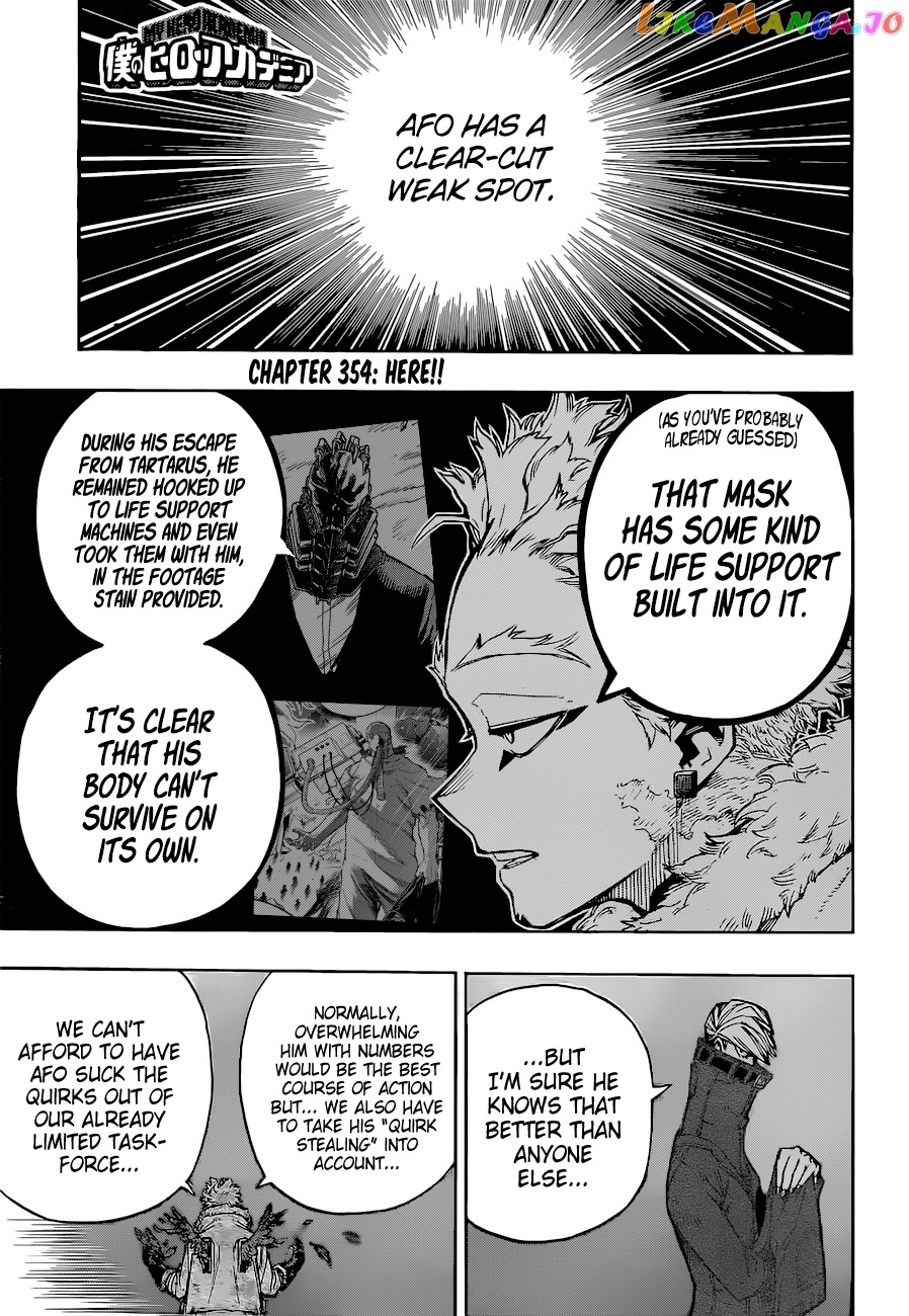 Boku No Hero Academia chapter 354 - page 1