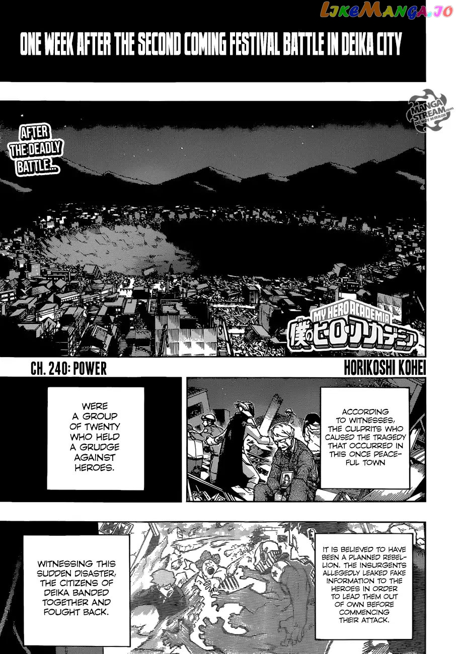 Boku No Hero Academia chapter 240 - page 1