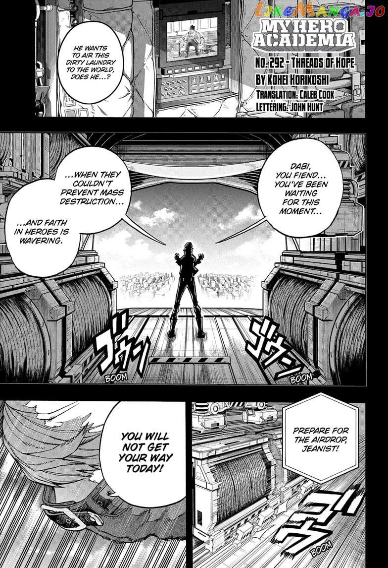 Boku No Hero Academia chapter 292 - page 1