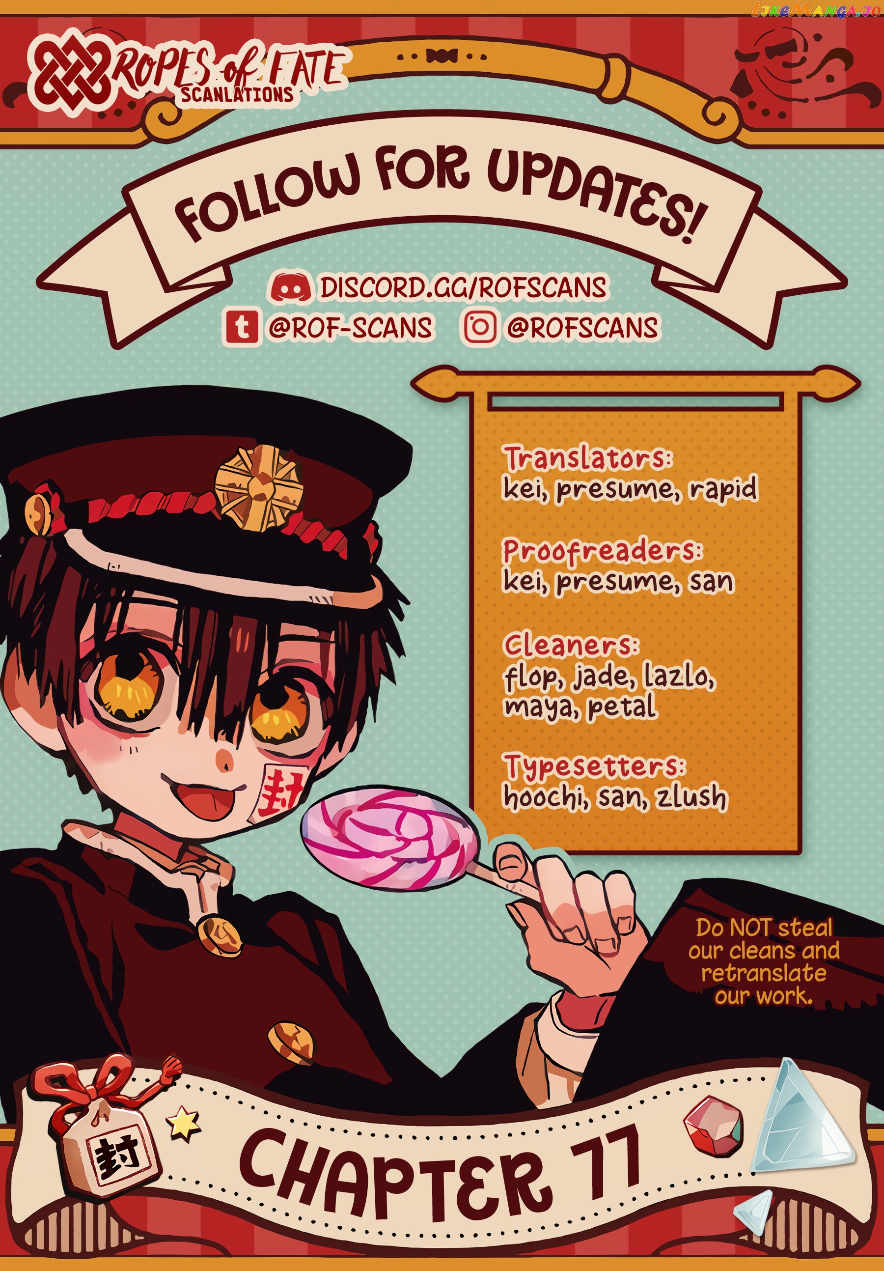 Jibaku Shounen Hanako-Kun chapter 77 - page 1