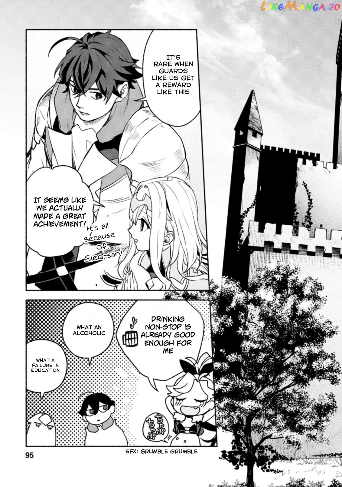 Sono Monban, Saikyou Nitsuki Tsuihou Sareta Bougyo Ryoku 9999 No Senshi, Outo No Monban Toshite Musou Suru chapter 14.1 - page 4
