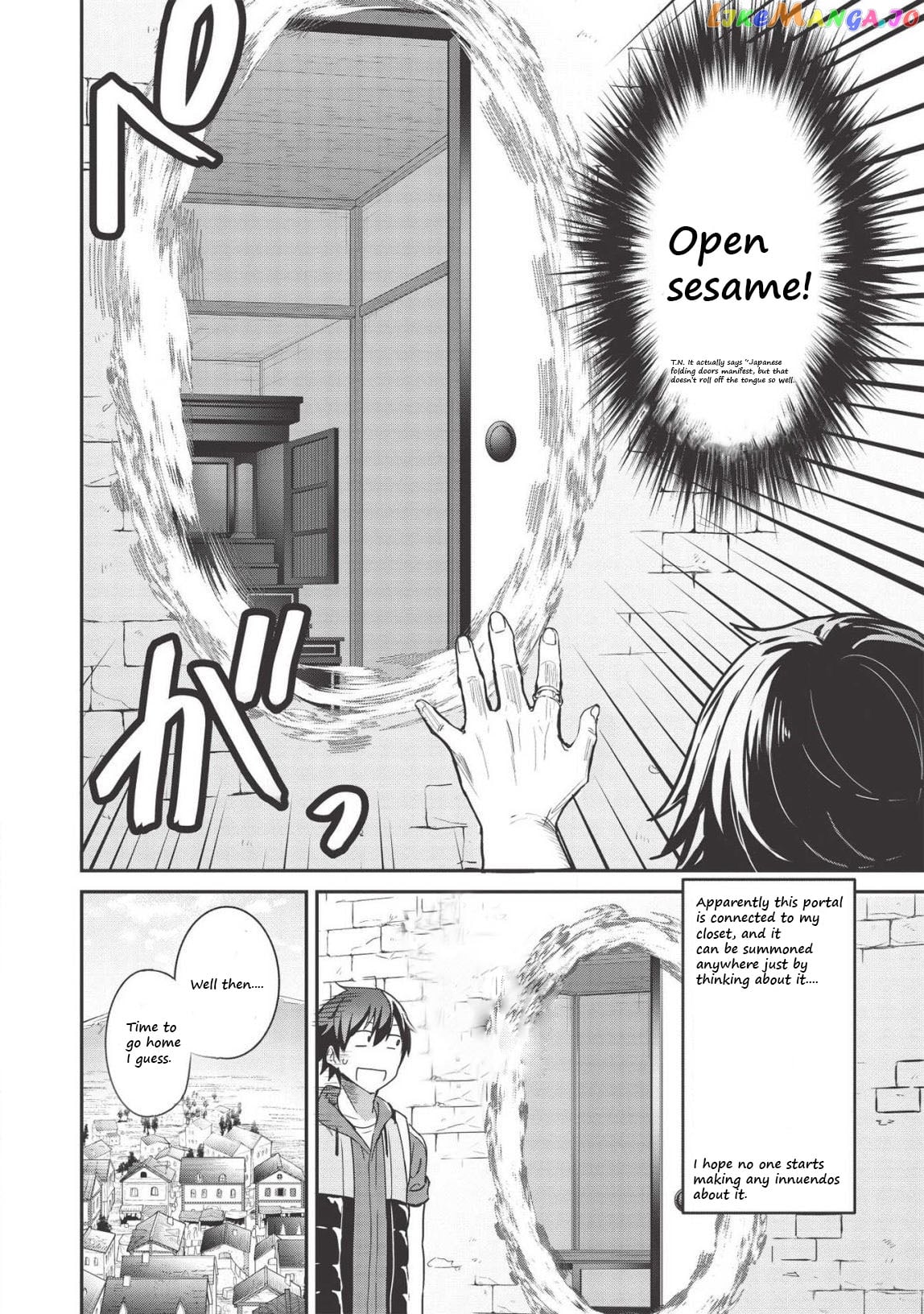 Itsudemo Jitaku Ni Kaerareru Ore Wa, Isekai De Gyoushounin O Hajimemashita chapter 3.5 - page 2