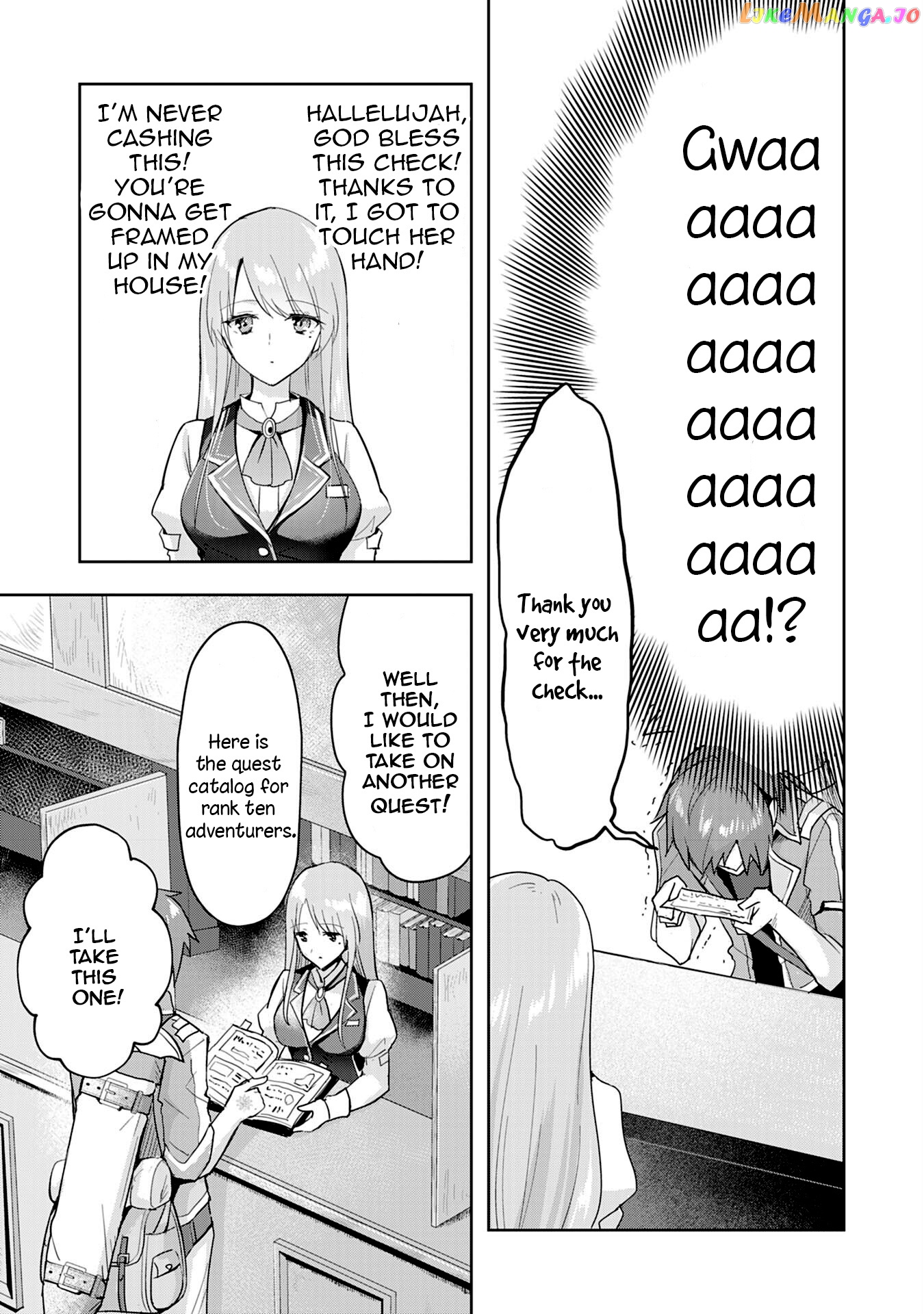 Uketsukejo Ni Kokuhaku Shitakute Guild Ni Kayoitsumetara Eiyu Ni Natteta chapter 1 - page 29