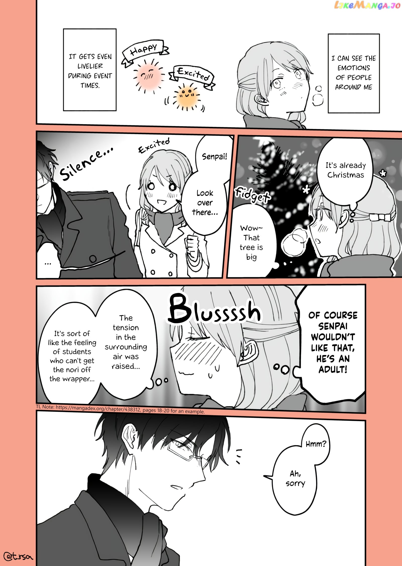 The New-Hire Who Could "Read" Emotions and the Unsociable Senpai chapter 8.1 - page 1