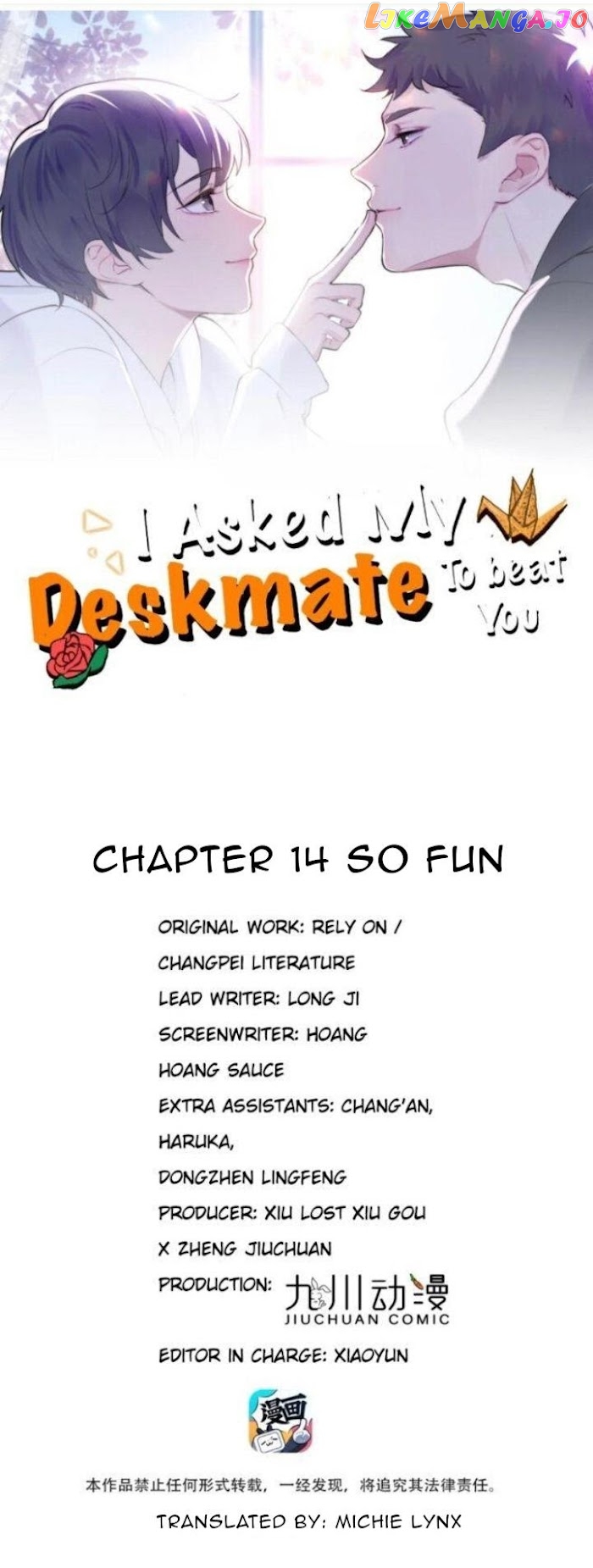 I’ll Get My Deskmate to Hit You chapter 14 - page 1