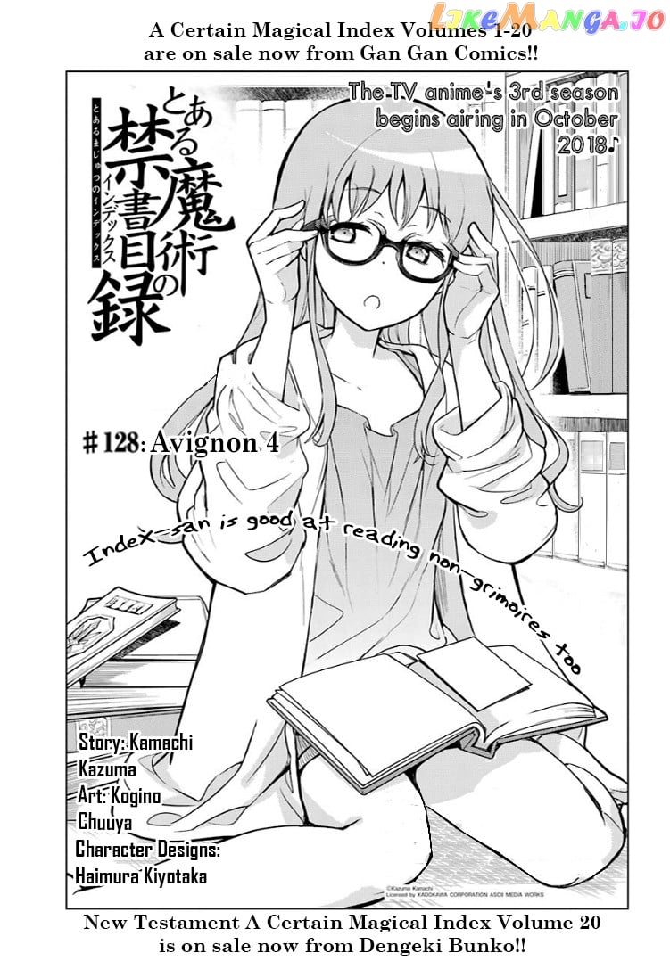 To Aru Majutsu no Kinsho Mokuroku chapter 128 - page 1