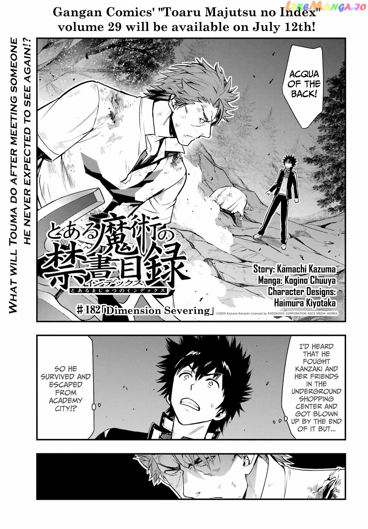 To Aru Majutsu no Kinsho Mokuroku chapter 182 - page 1