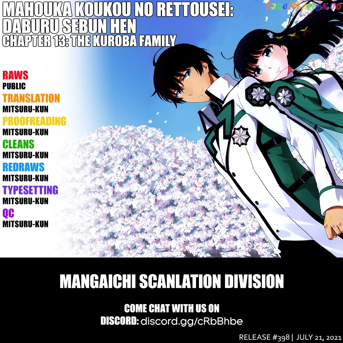 Mahouka Koukou No Rettousei – Double Seven Hen chapter 13 - page 1