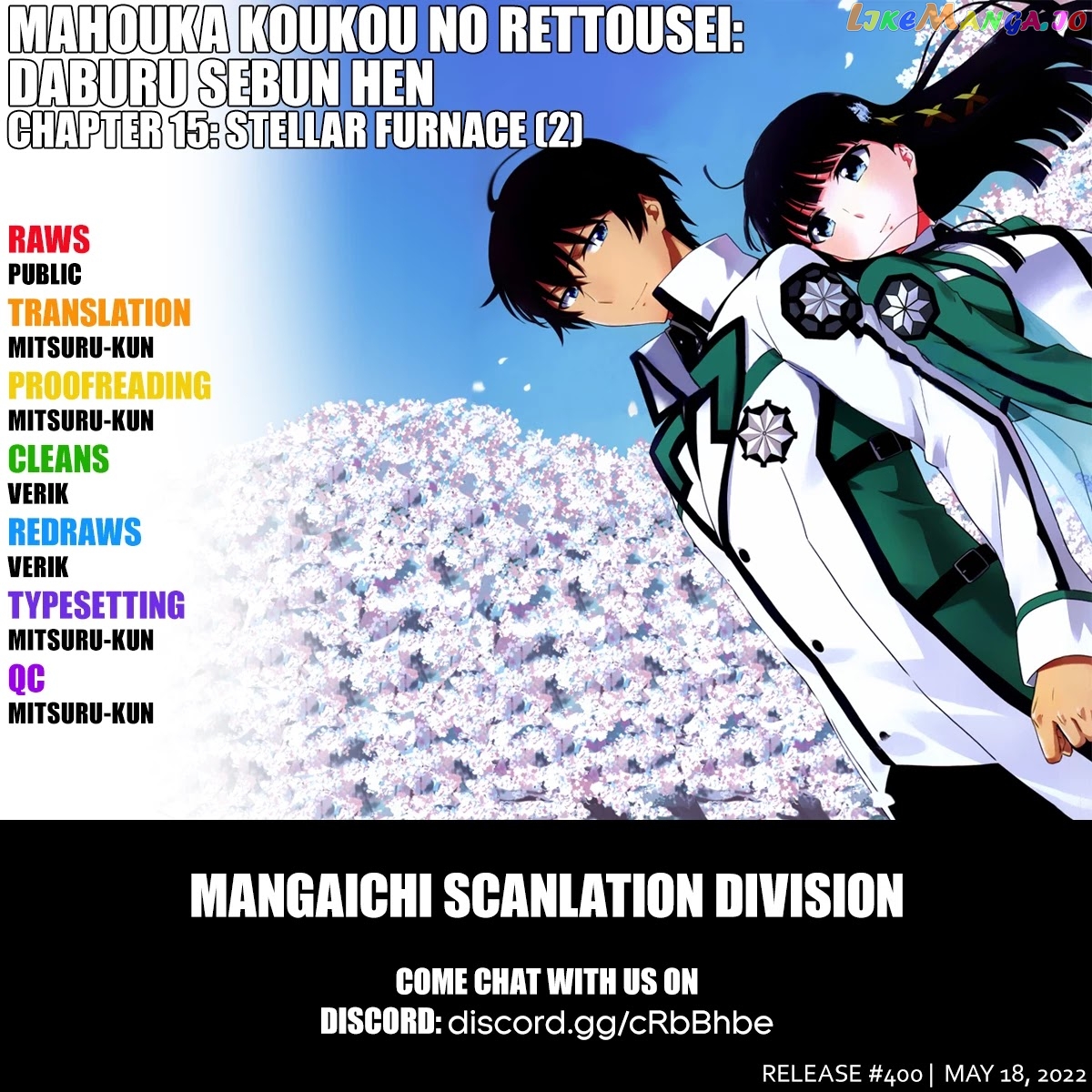 Mahouka Koukou No Rettousei – Double Seven Hen chapter 15 - page 1