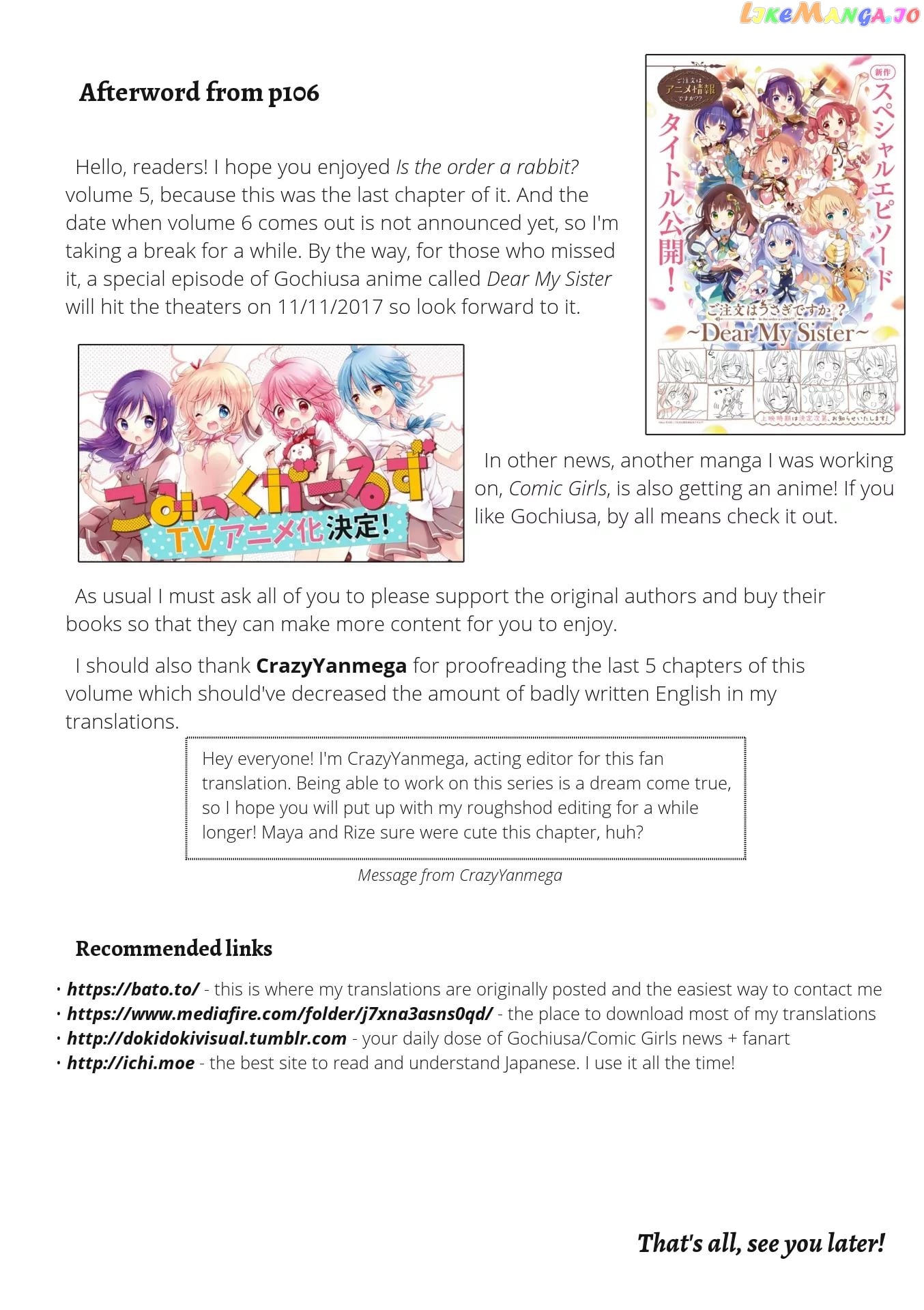 Gochuumon wa Usagi Desu ka? chapter 60 - page 10