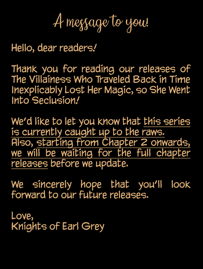 The Villainess Who Traveled Back In Time Inexplicably Lost Her Magic, So She Went Into Seclusion chapter 1.3 - page 7