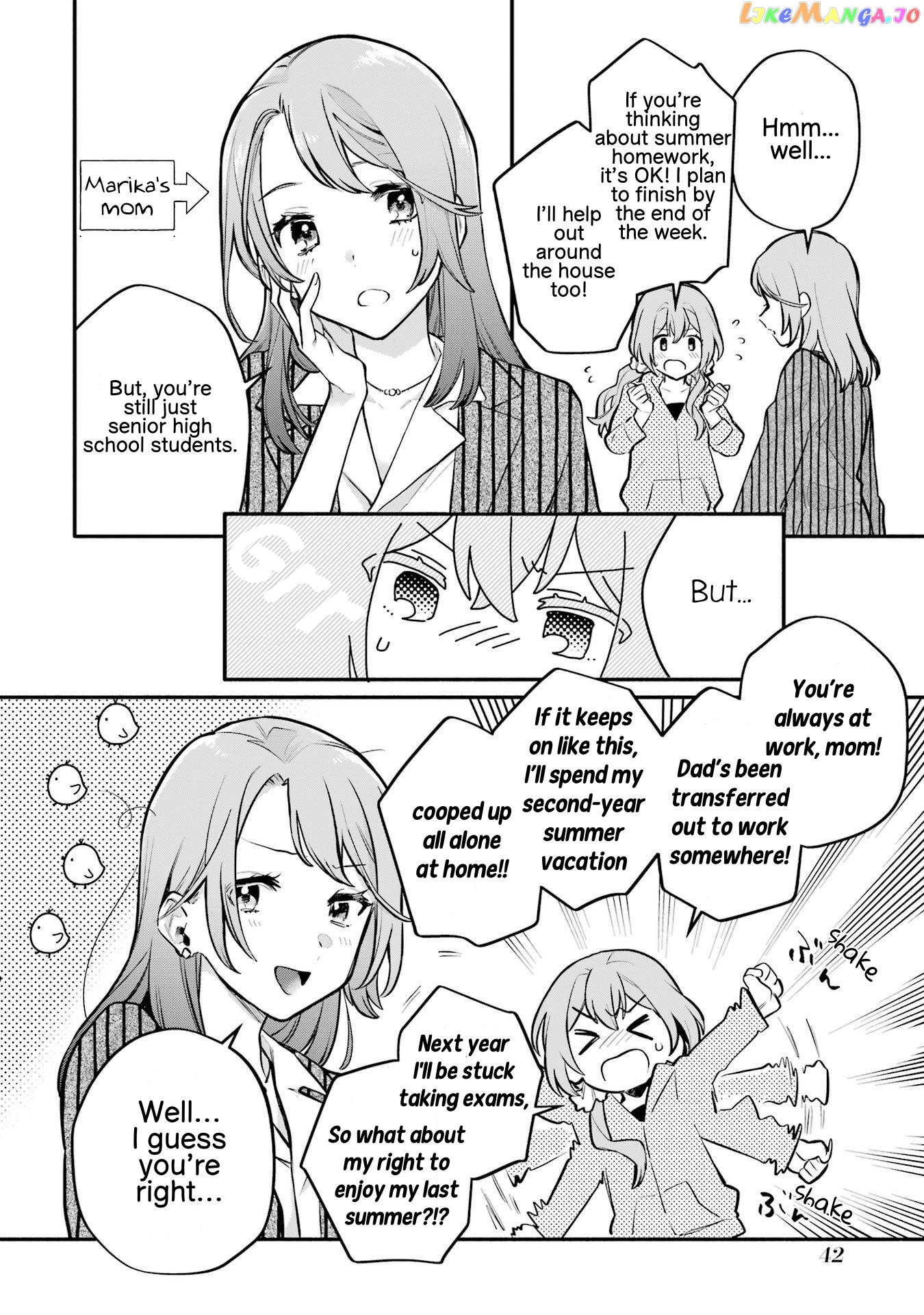 A Yuri Story About A Girl Who Insists “it’s Impossible For Two Girls To Get Together” Completely Falling Within 100 Days chapter 12 - page 5