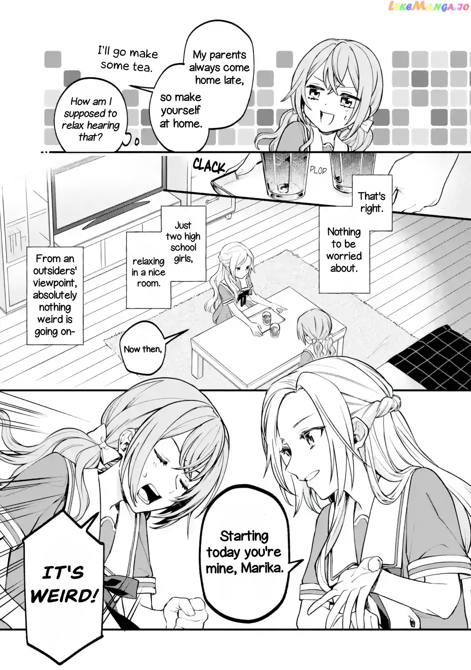 A Yuri Story About A Girl Who Insists “it’s Impossible For Two Girls To Get Together” Completely Falling Within 100 Days chapter 2 - page 3