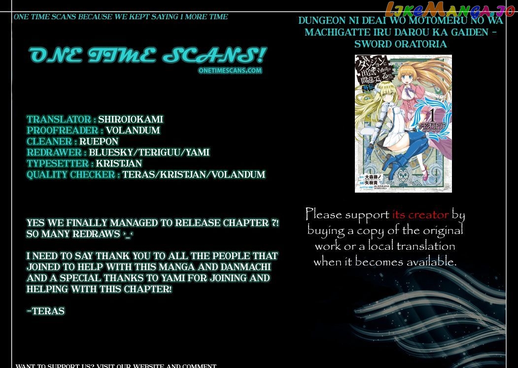 Dungeon Ni Deai O Motomeru No Wa Machigatte Iru Darou Ka Gaiden – Sword Oratoria chapter 7 - page 1