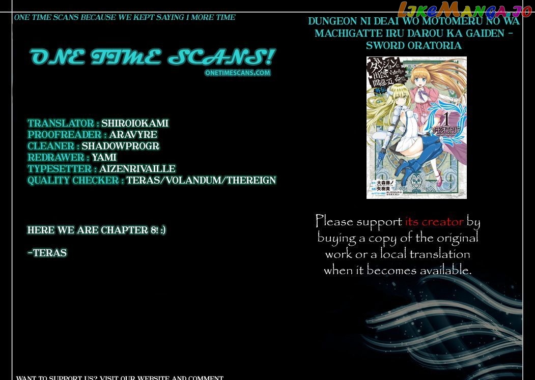 Dungeon Ni Deai O Motomeru No Wa Machigatte Iru Darou Ka Gaiden – Sword Oratoria chapter 8 - page 1